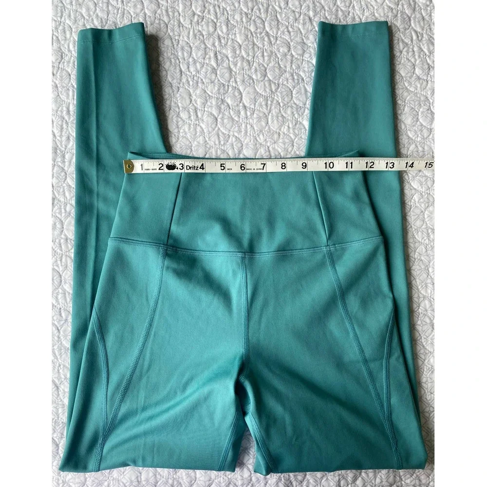 Girlfriend Collective Compressive High Rise Leggings in Teal Size Small